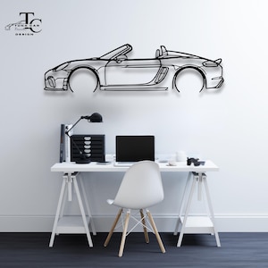 Sports Car Metal Wall Art  | Metal Car Wall Decor |Gift For Car Lovers |Car Gift For Him|Car Guy Gift | Car Garage Accessories Wall Sign