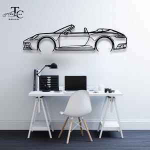Sports Car Metal Wall Art  | Metal Car Wall Decor | Gift For Car Lovers | Car Gift For Him | Car Guy Gift | Car Garage Accessories Wall Sign