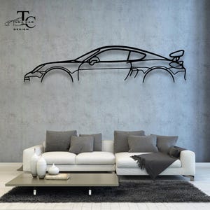 Sports Car Metal Wall Art  | Metal Car Wall Decor |Gift For Car Lovers |Car Gift For Him|Car Guy Gift | Car Garage Accessories Wall Sign