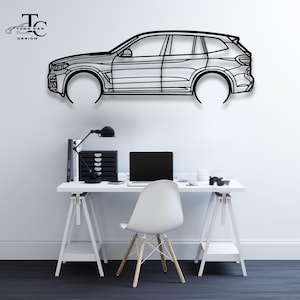 X3 Metal Car Wall Art | Metal Car Wall Decor | Gift For Car Lovers | Car Gift For Him | Car Guy Gift | Car Garage Accessories Wall Sign