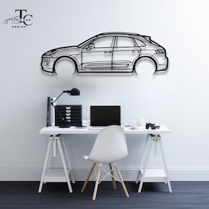 Sports Car Metal Wall Art  | Metal Car Wall Decor | Gift For Car Lovers | Car Gift For Him | Car Guy Gift | Car Garage Accessories Wall Sign