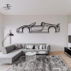 Sports Car Metal Wall Art  | Metal Car Wall Decor |Gift For Car Lovers |Car Gift For Him |Car Guy Gift | Car Garage Accessories Wall Sign