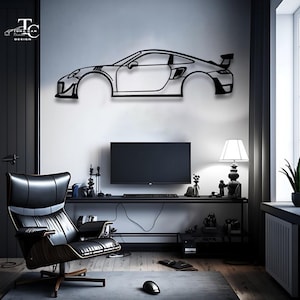 Sports Car Wall Art | Metal Car Wall Decor |Gift For Car Lovers |Car Gift For Him|Car Guy Gift | Car Garage Accessories Wall Sign