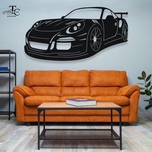 Gt 3 Rs Car Wall Art  | Metal Car Wall Decor | Gift For Car Lovers | Car Gift For Him | Car Guy Gift | Car Garage Accessories Wall Sign