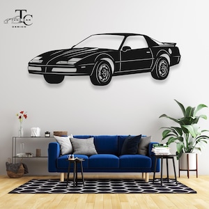 Pontiac Car Wall Art  | Metal Car Wall Decor | Gift For Car Lovers | Car Gift For Him | Car Guy Gift | Car Garage Accessories Wall Sign
