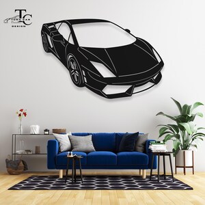 Gallardo Car Wall Art  | Metal Car Wall Decor | Gift For Car Lovers | Car Gift For Him | Car Guy Gift | Car Garage Accessories Wall Sign