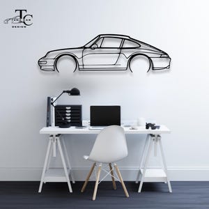 Sports Car Metal Wall Art  | Metal Car Wall Decor | Gift For Car Lovers | Car Gift For Him | Car Guy Gift | Car Garage Accessories Wall Sign