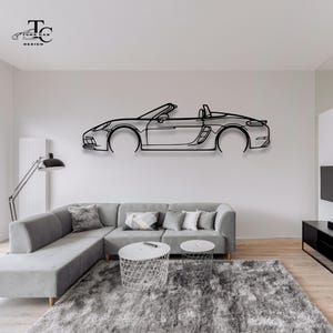Sports Car Metal Wall Art | Metal Car Wall Decor |Gift For Car Lovers |Car Gift For Him|Car Guy Gift | Car Garage Accessories Wall Sign