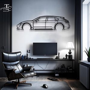 Sports Car Metal Wall Art |Metal Car Wall Decor |Gift For Car Lovers|Car Gift For Him |Car Guy Gift | Car Garage Accessories Wall Sign