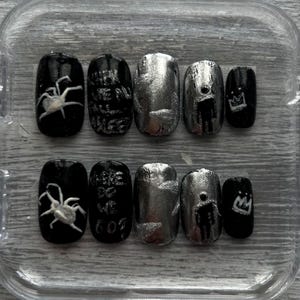WWAFAWDWG? Nail Set | Billie Eilish HMHAS Tour | Handmade | Press on nails | Nail art | Aesthetic nails | Nail set | Customisable