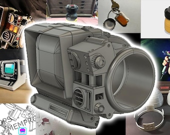 Fallout STL-bestand propbundel: Pip-Boy, Stimpak, Fusion Core en meer (digitale download voor 3D-printen)