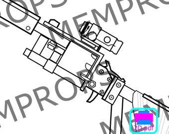 Customizable 1:1 scale template  Pipe revolver template with all mods Fallout 4 and fallout 76