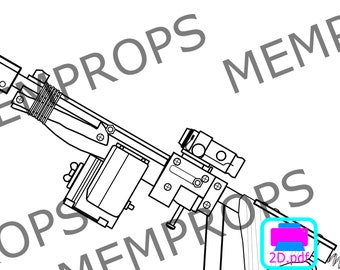 Customizable 1:1 scale template for Semi-auto/Full-auto pipe gun template with all mods Fallout 4 and fallout 76