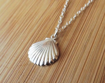 Silver Shell Necklace, Sterling Silver, Lightweight Shell Charm