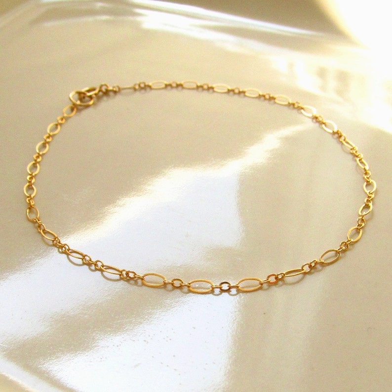 Gold Chain Anklet 14k Gold Filled Ankle Bracelet Etsy