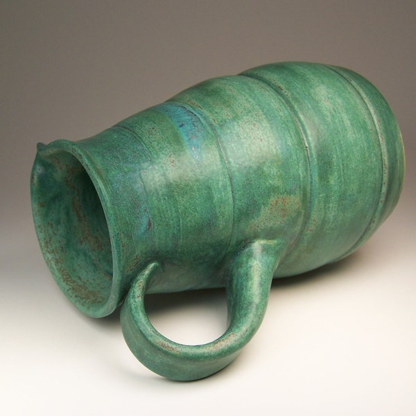 Pitcher Vase in Turquoise Lagoon