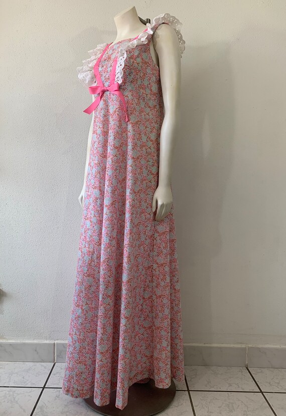 Vintage 70s Dress Liberty House Hawaii Prairie Ro… - image 4