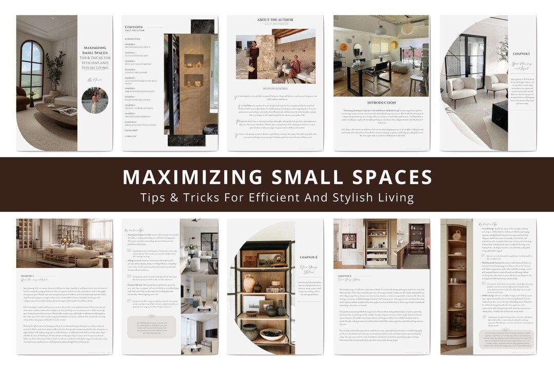 Maximizing Small Spaces, Printable Efficient Living Ebook, Interior ...