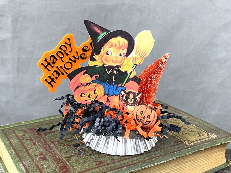 Retro Witch Decor Vintage Witch Decor Happy Halloween - Etsy