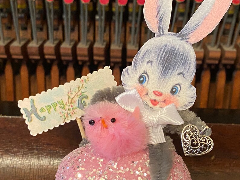 Vintage Easter Decor Easter Bunny Decoration Retro Easter Etsy