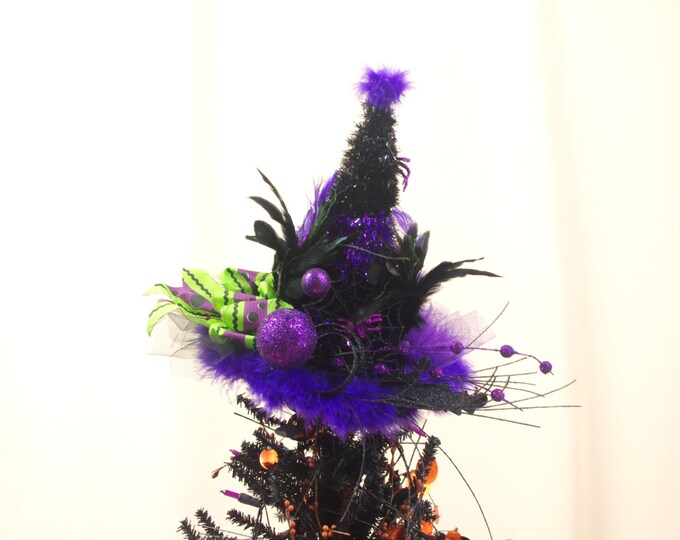 Halloween Tree Topper Witch Hat Tree Topper Purple Witch Hat Purple