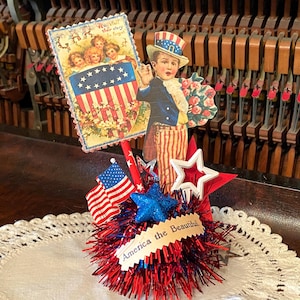USA アメリカンビンテージ　アンティーク オブジェ 木製 4体セット Amazon.com: PICTTY 4th of July Decorations Patriotic Decor