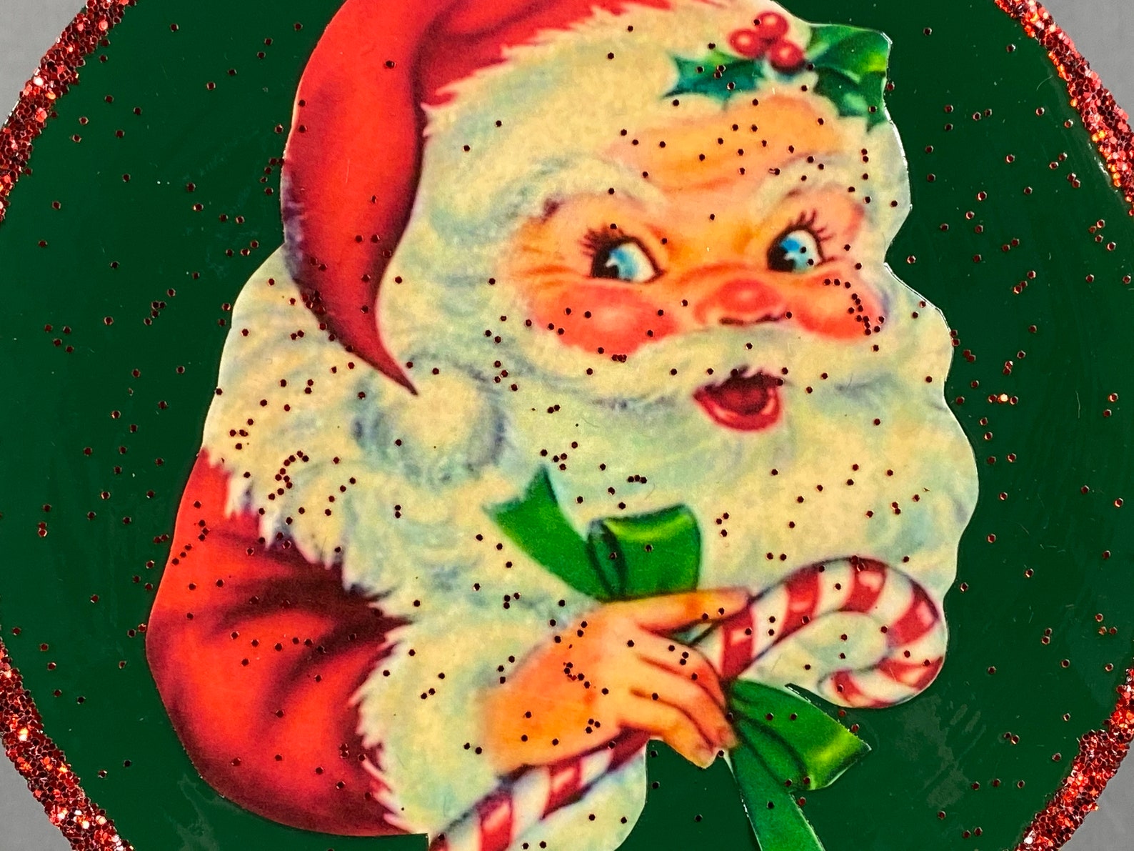 Santa Christmas Tree Topper Vintage Santa Decoration Christmas Etsy