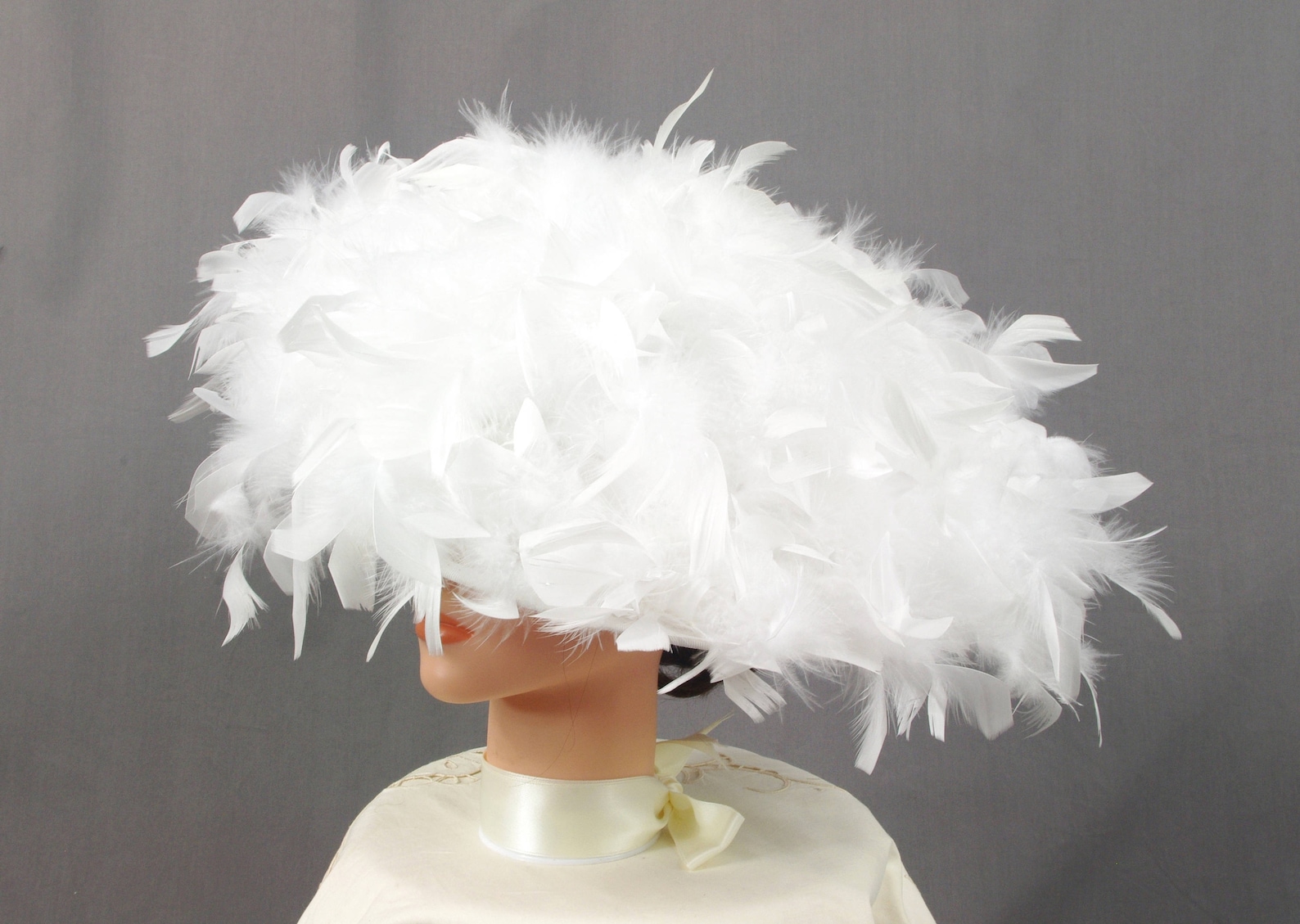 White Feather Hat White Feather Saucer Hat White Fascinator | Etsy
