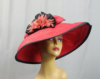Kentucky Derby Hat Red Church Hat - Etsy
