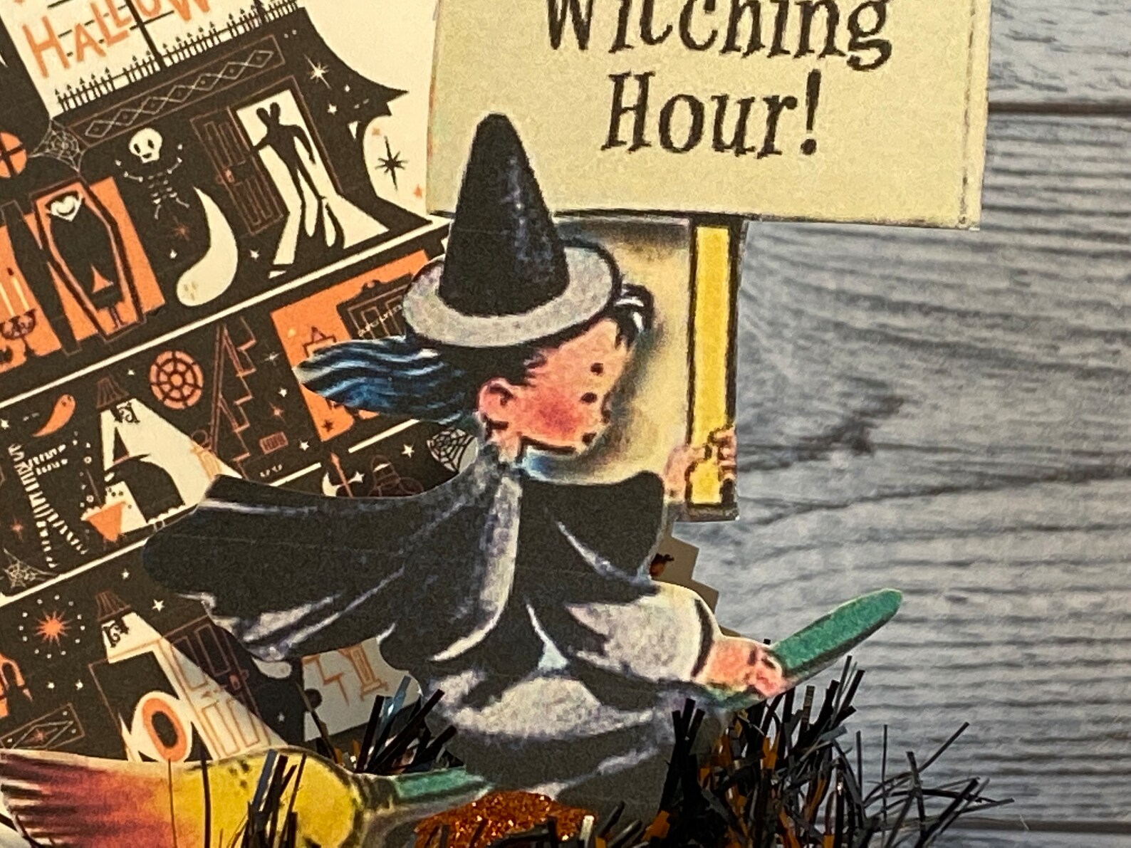 Retro Witch Halloween Decor Witching Hour Retro Halloween - Etsy