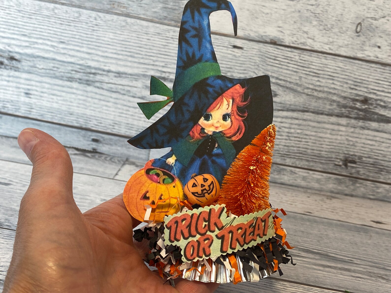 Vintage Witch Decor Retro Halloween Witchy Decor Assemblage - Etsy