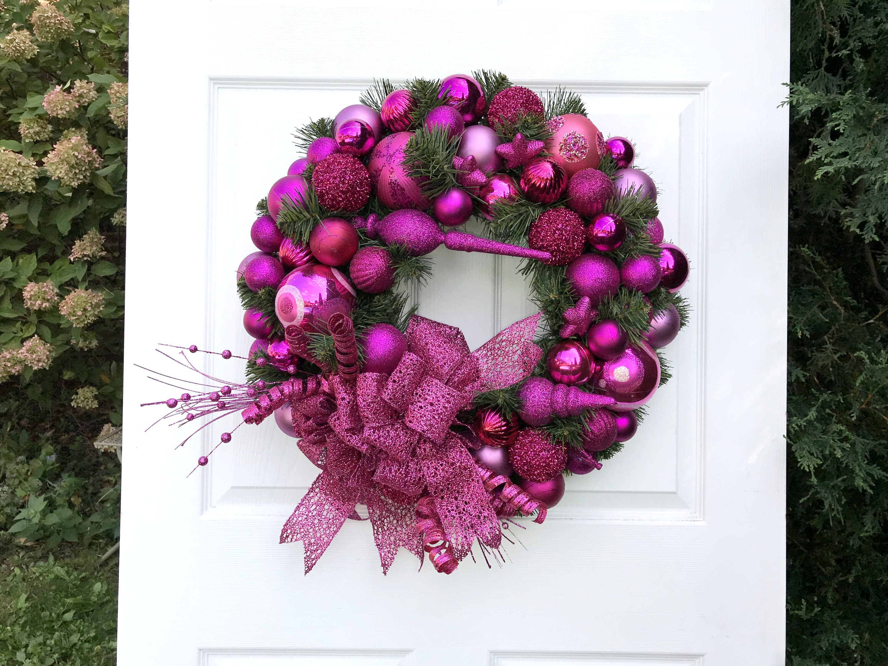 Hot Pink Wreath | Etsy