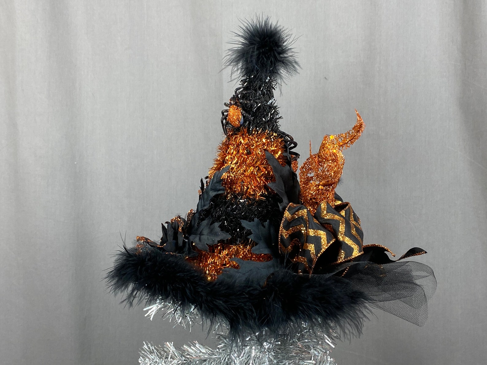 Witch Hat Halloween Tree Topper Halloween Decoration Tree Etsy