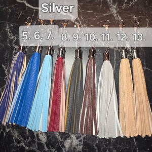 6 inch faux leather tassel keychains image 7