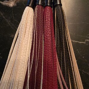 6 inch faux leather tassel keychains image 4