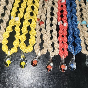 Hemp and Glass Mushroom Necklaces!!