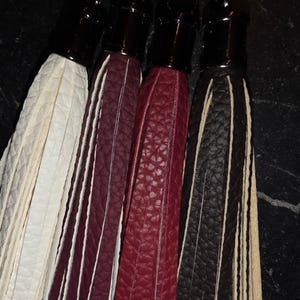 6 inch faux leather tassel keychains image 5