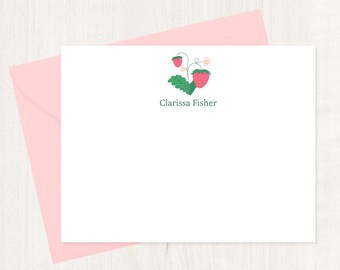 Papeterie personnalisée, Papeterie aux fraises, Papeterie, Cadeau fraise, Cadeau personnalisé, Cadeau, Design fraise, Fraise 155
