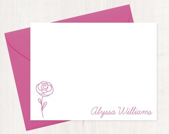 Papeterie personnalisée, Papeterie rose, Papeterie, Cadeau de papeterie, Cadeau rose, Cadeau personnalisé, Fleur, Cadeau rose, Cadeau fleur 150