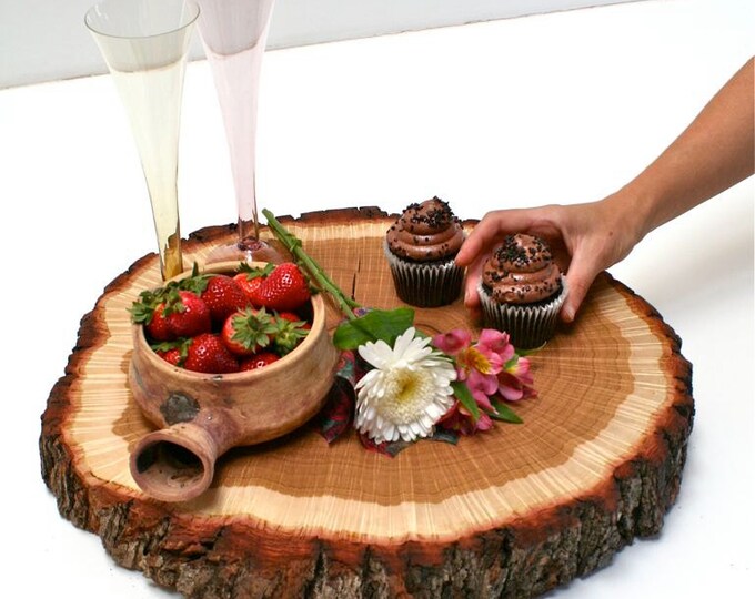 Tree Slice Centerpiece XL Cakestand Cake Plate Etsy