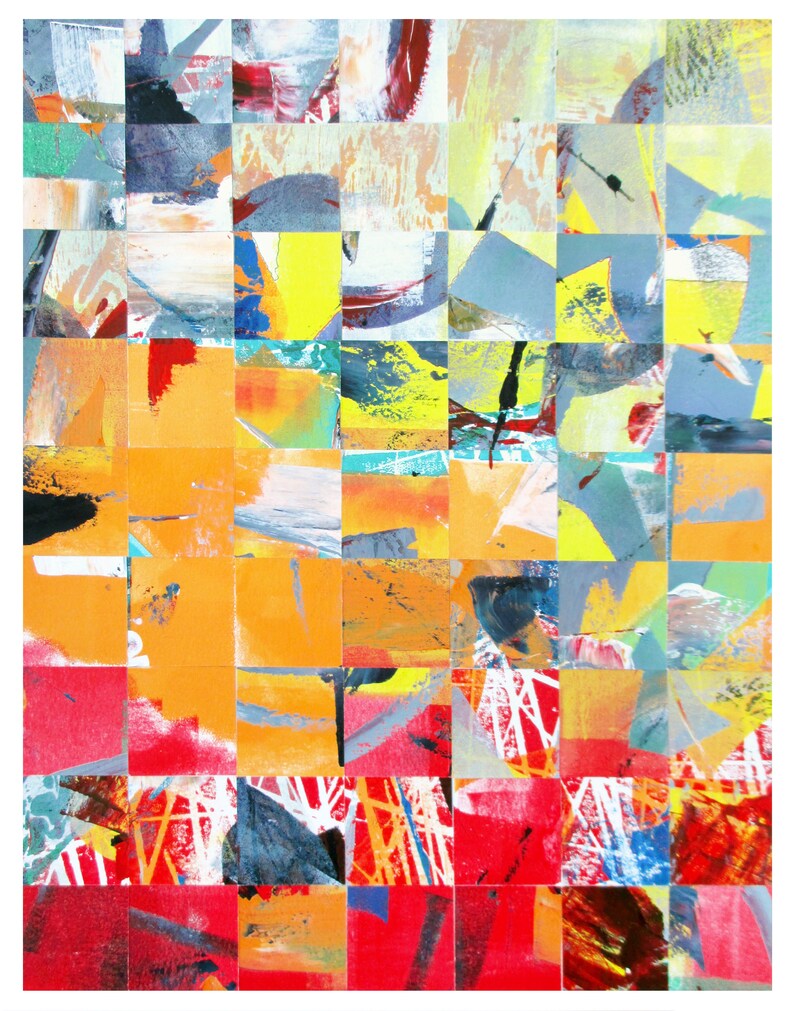 COASTAL 1 - unique collage assembly 11x14 unframed abstract modern  contemporary - dral.regionlima.gob.pe