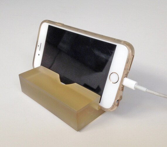 Topaz Groove Resin Iphone Stand Business Card Holder Zoom Etsy