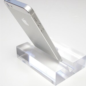 Clear Resin iPhone Stand, Smartphone Stand, Great Gift, Zoom Meeting Stand, Facetime Stand, Desk Accessory