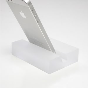 Frosted &quot;Ice&quot; Groove Resin iPhone Stand, Smartphone Stand, Great Gift, Zoom Meeting Stand, Facetime Stand