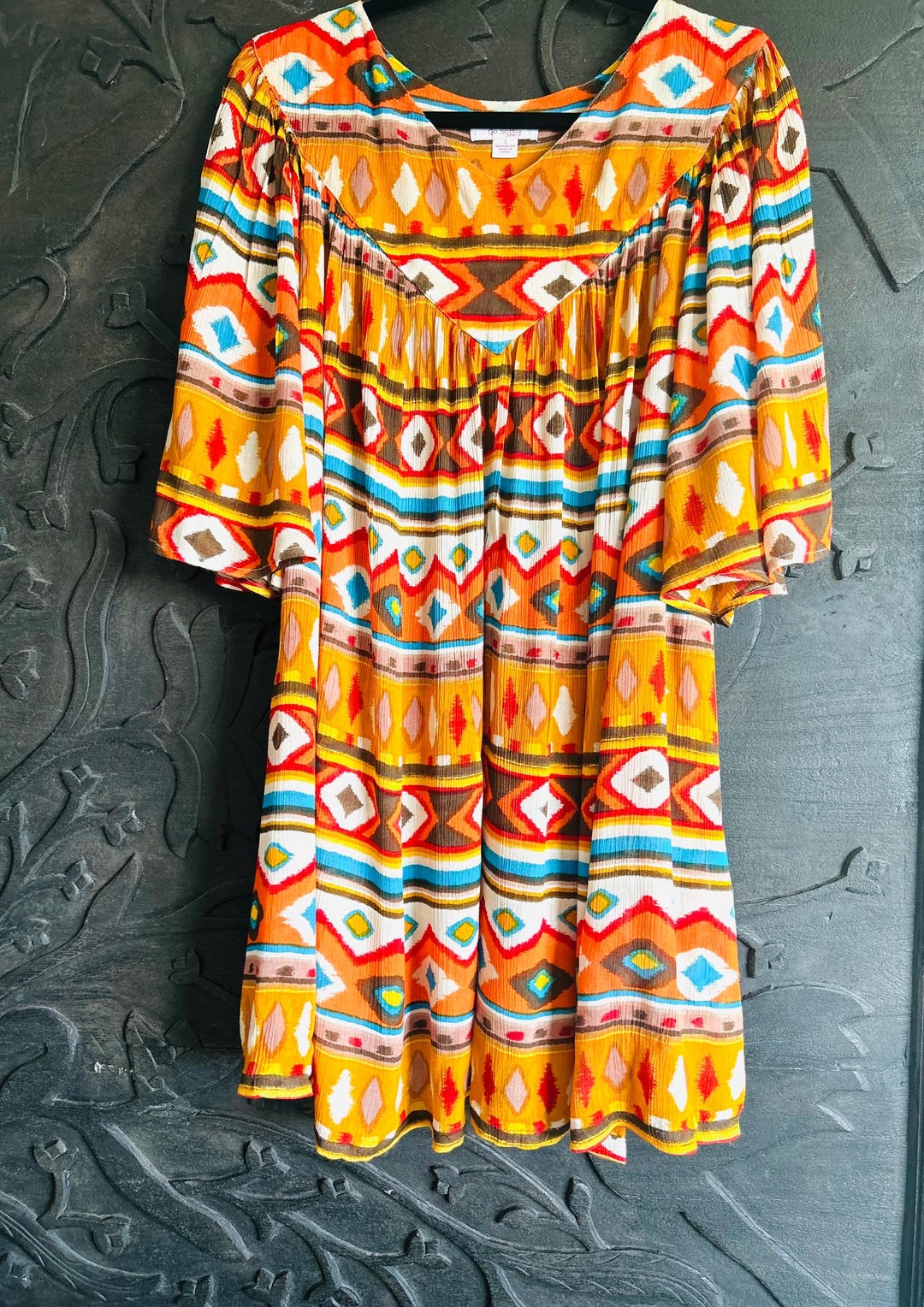 Geo Babydoll Dress main image 1
