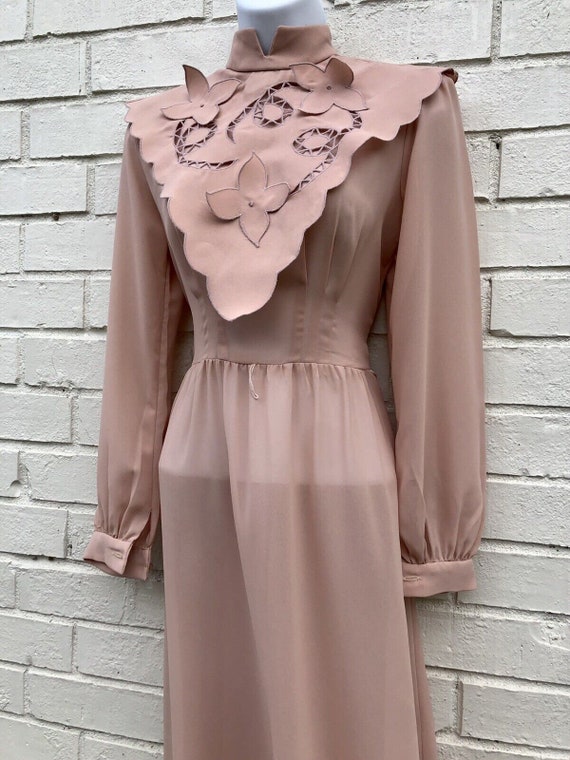 Vintage Argent Fille Ltd Pink Blush Sheer Apron E… - image 3