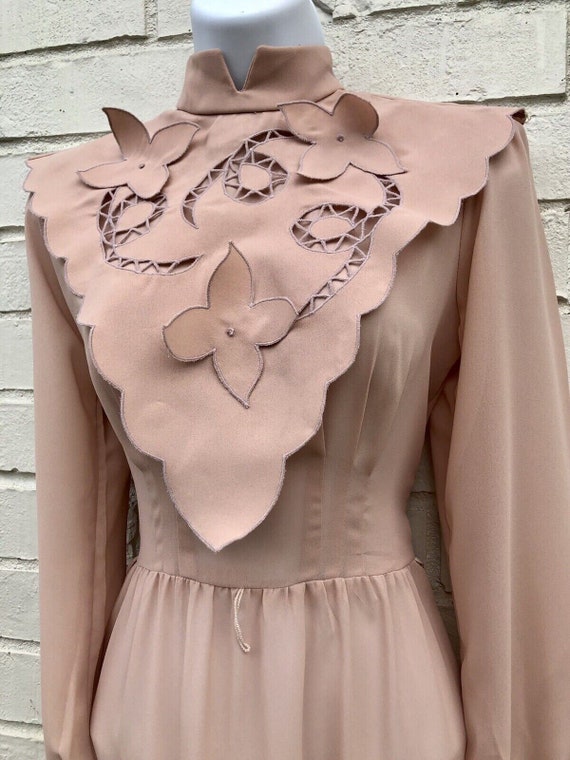 Vintage Argent Fille Ltd Pink Blush Sheer Apron E… - image 1