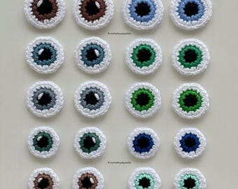 Crochet Amigurumi Eyes Patterns, 3 Sizes, Beginner-Friendly, PDF, Instant Download, Perfect for Amigurumi