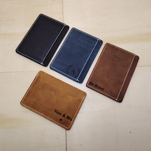 Tarjetero delgado personalizado para bolsos pequeños: diseño minimalista, regalo para el Día de la Madre, tarjetero delgado perfecto para bolsos pequeños.