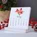 2023 Desk Calendar, Flower watercolor art, Christmas gift,  Tina Labadini, floral Desk calendar with wooden stand, monthly calendar 